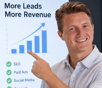 Brandon Loures presenting med spa SEO results: more leads and more revenue